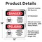 Signmission Pesticide Storage Hazardous Bilingual Danger Sign, Vinyl Decal, 12in W x 18in L, 2PK OS-2PACK-DS-D-1218-VS-1527 - alternate 3